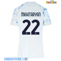 Camisa de time de futebol Inter Milan Henrikh Mkhitaryan #22 Replicas 2º Equipamento Feminina 2025-26 Manga Curta